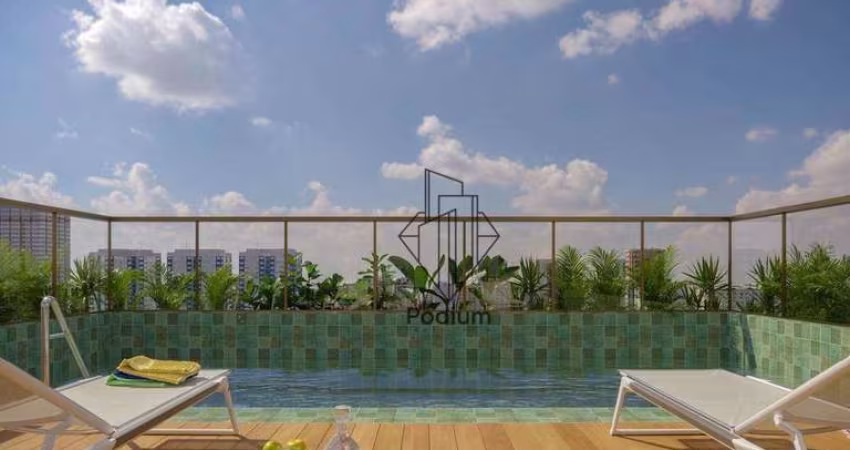 Flats Studio com varanda/sacada gourmet  a 450m da praia de Intermares - FL0280