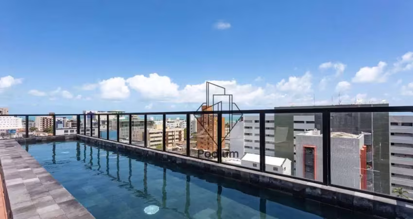 Coberturas com lazer privativo e vista para o mar da praia de Tambaú - CO0006