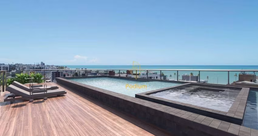 Apartamentos com varanda / sacada e área de lazer completa a 330m da praia do Bessa - AP1274