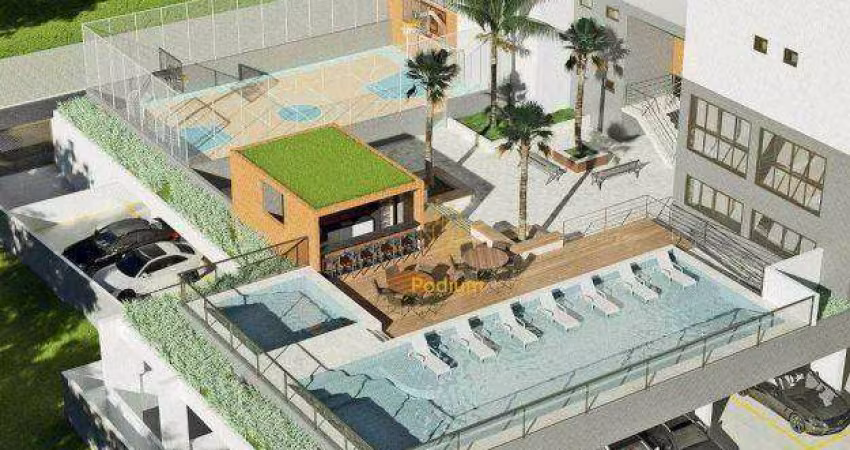 Apartamentos com varanda / sacada gourmet a poucos minutos da praia no Brisamar - AP0119