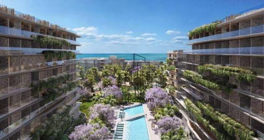 Apartamentos térreo com área privativa e pé na areia da praia de Ponta de Campina - AP2200