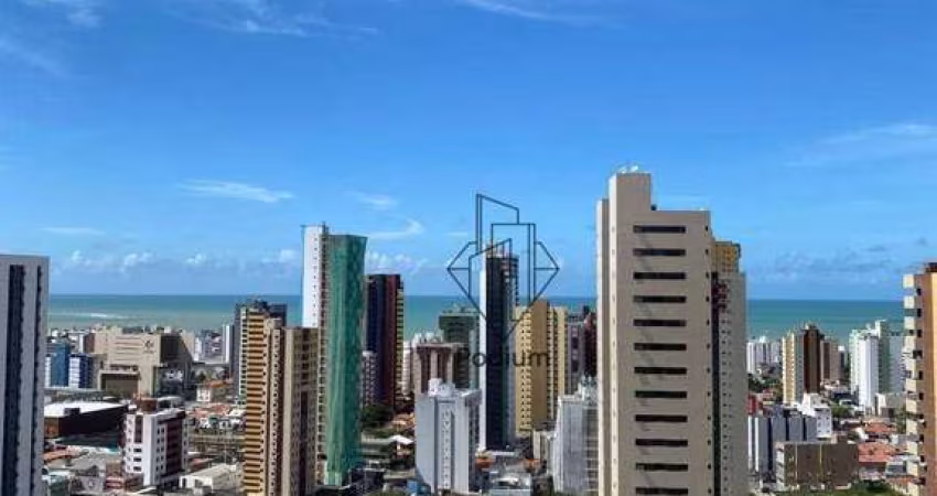 Apartamento com varanda / sacada e vista para o mar da praia de Manaíra -  AP2458