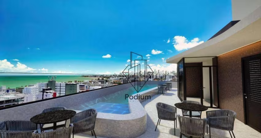 Flat térreo stúdio com área privativa e banheira de hidromassagem à 234m da praia no bairro do Bessa / Jardim Oceania - FL0649