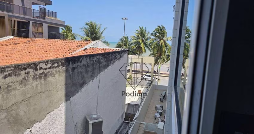 Flats Studio mobiliado à beira mar com vista lateral para o mar da praia de Cabo Branco - FL0674