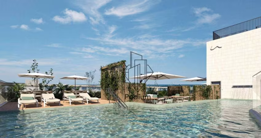Apartamentos com varanda / sacada em Condominio Club à 115m da praia em Ponta de Campina - AP2516