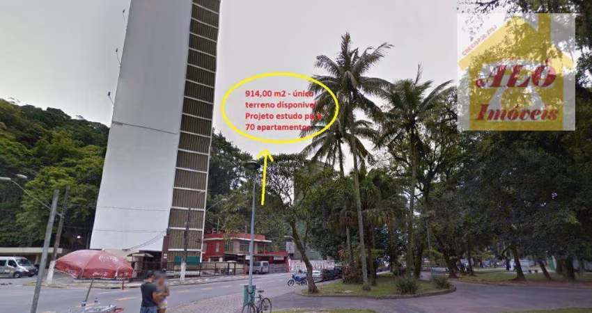 Terreno à venda, 914 m² por R$ 4.570.000,00 - Centro - São Vicente/SP