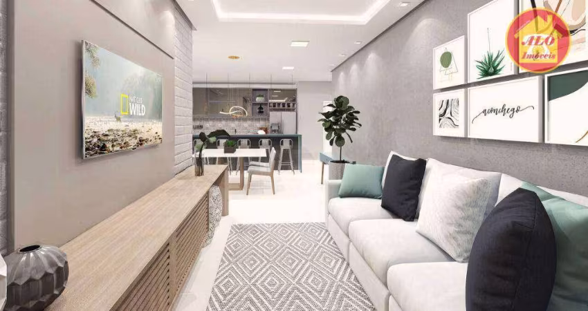 Apartamento à venda, 82 m² por R$ 370.000,00 - Ocian - Praia Grande/SP