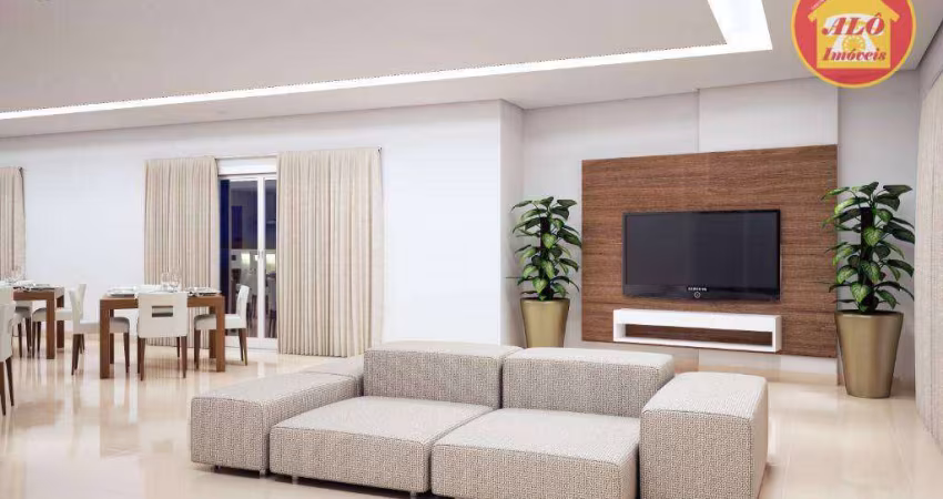 Apartamento com 3 dormitórios à venda, 98 m² por R$ 712.000,00 - Aviação - Praia Grande/SP