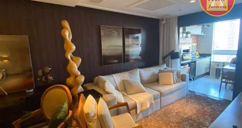Apartamento com 3 quartos  à venda, 127 m² por R$ 920.000 - Boqueirão - Praia Grande/SP