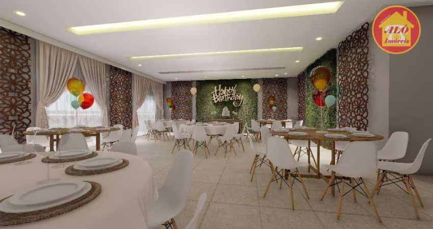 Apartamento com 1 quarto à venda, 46 m² por R$ 225.000 - Caiçara - Praia Grande/SP