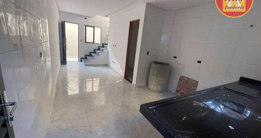 Casa nova com 2 quartos à venda, 57 m² por R$ 320.000 - Aviação - Praia Grande/SP