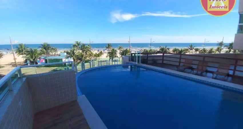 Apartamento com 2 quartos à venda - pé na areia - 75 m² por r$ 495.000 - mirim - praia grande/sp