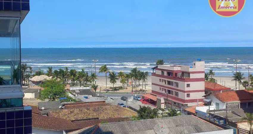 Apartamento vista mar  com 2 dormitórios à venda, 75 m² por r$ 430.000 - ocian - praia grande/sp