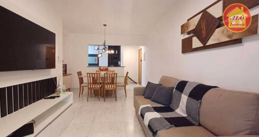 Apartamento mobiliado com 2 quartos à venda, 80 m² por R$ 611.000 - Caiara - Praia Grande/SP