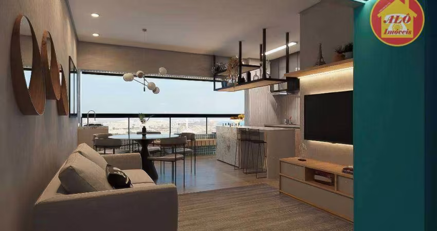 Apartamento com 2 quartos à venda, 67 m² por R$ 567.000 - Maracanã - Praia Grande/SP