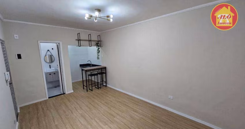 Kitnet com 1 quarto à venda, 25 m² por R$ 189.000 - Canto do Forte - Praia Grande/SP