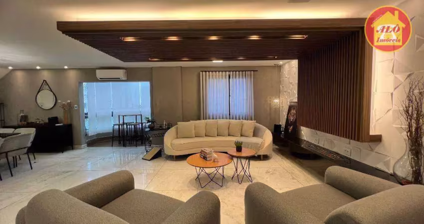 Cobertura com 3 dormitórios à venda, 257 m² por r$ 2.900.000,00 - canto do forte - praia grande/sp