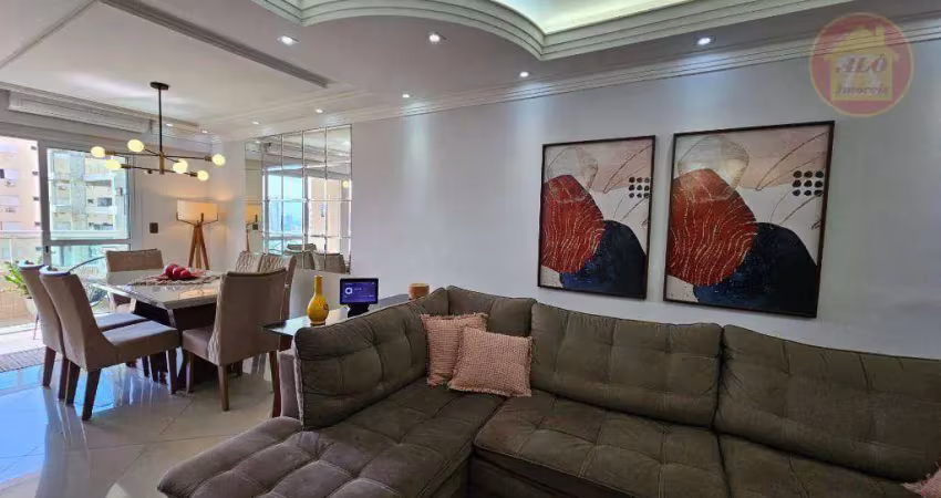 Apartamento com 3 quartos à venda, 134 m² por R$ 870.000 - Vila Guilhermina - Praia Grande/SP