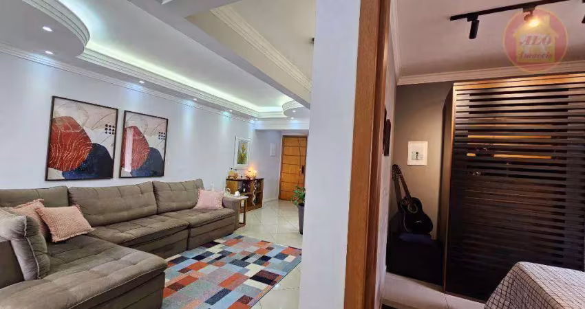 Apartamento com 3 quartos à venda, 134 m² por r$ 870.000 - vila guilhermina - praia grande/sp