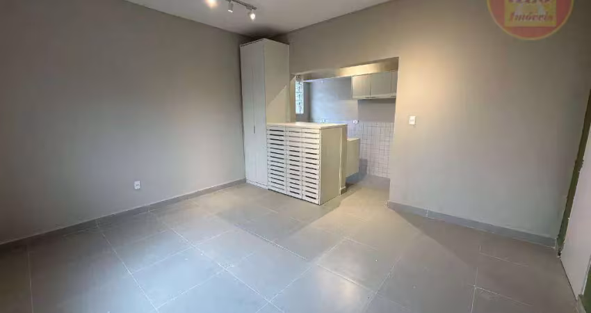 Kitnet com 1 quarto à venda, 29 m² por r$ 220.000 - canto do forte - praia grande/sp