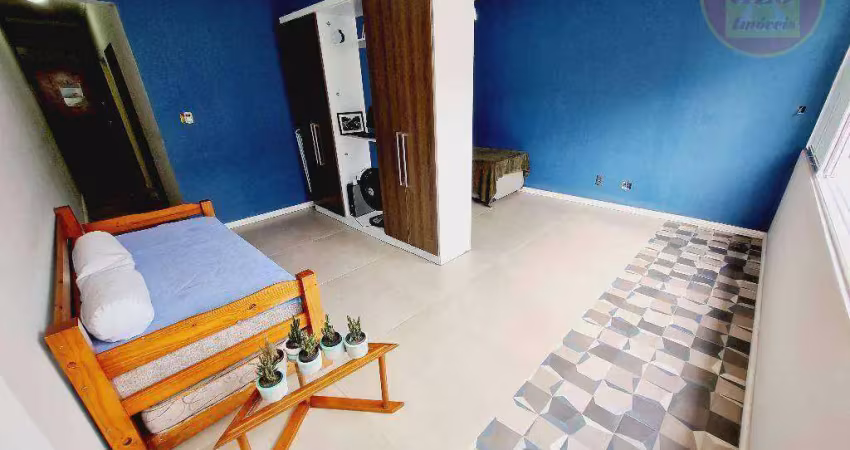 Kitnet com 1 quarto à venda, 42 m² por r$ 210.000 - canto do forte - praia grande/sp