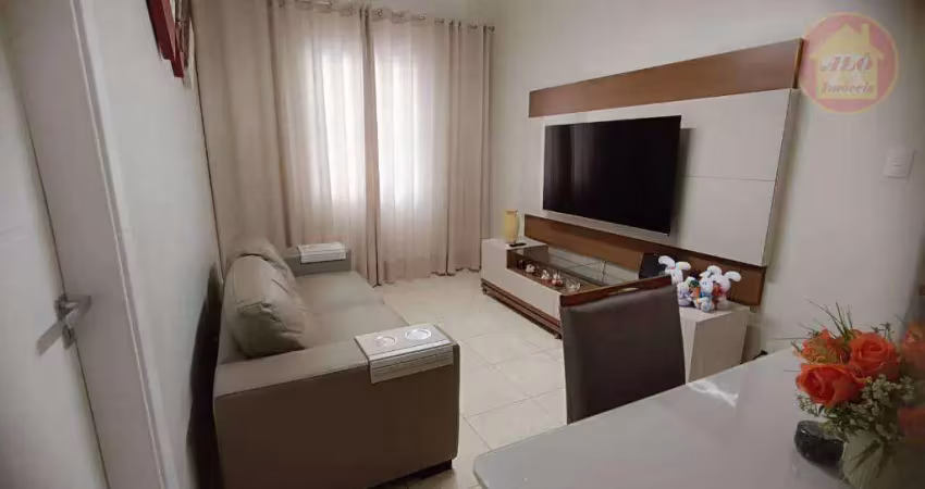 Apartamento com 1 quarto à venda, 47 m² por r$ 373.000 - boqueirão - santos/sp