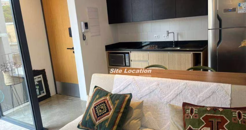 111941Apartamento com 1 dormitório à venda, 38 m² por R$ 645.000 - Brooklin - São Paulo/SP