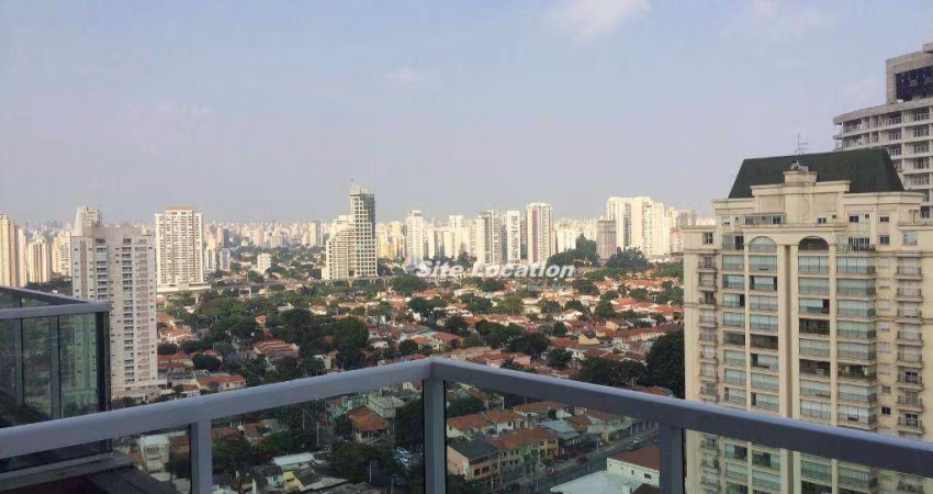 115704 Apartamento com 1 dormitório para alugar, 80 m² por R$ 7.779/mês - Brooklin - São Paulo/SP
