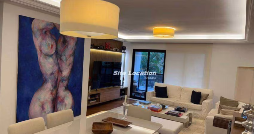 115571 Apartamento com 3 dormitórios para alugar, 168 m² por R$ 17.089/mês - Moema - São Paulo/SP