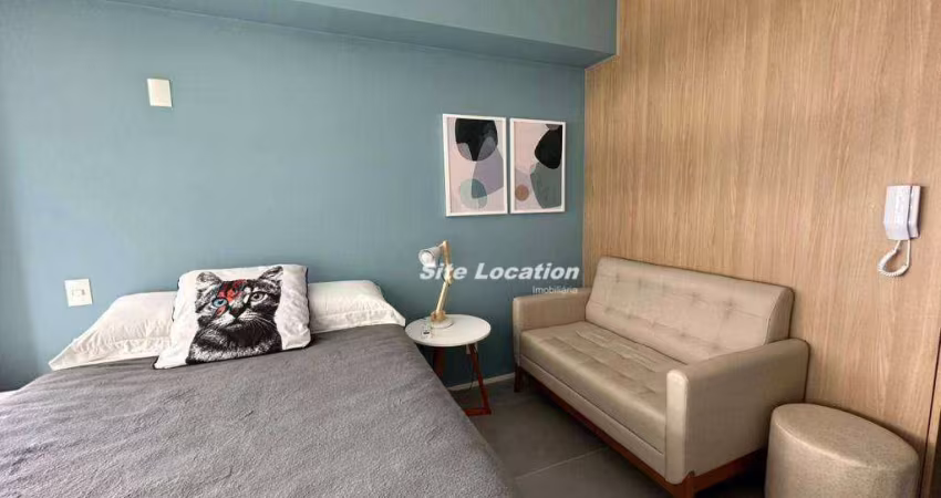 108067 Belíssimo Stúdio Mobiliado com Varanda em Condomínio com Lazer completo