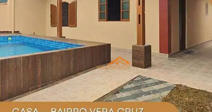 Casa com 3 dormitórios à venda, 109 m² por r$ 395.000,00 - vera cruz - mongaguá/sp