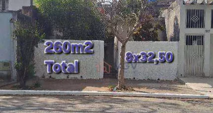 Terreno à venda, 260 m² por r$ 430.000,00 - vila guarani (zona sul) - são paulo/sp
