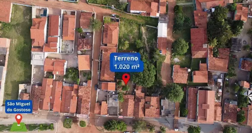 Terreno com 1.000m² próximo a rua da xepa em são miguel do gostoso