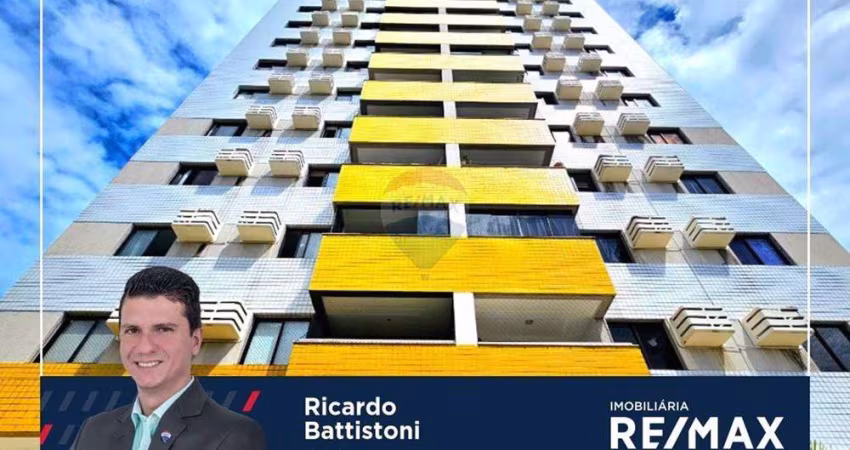 Apart. em Ponta Negra c/ 92 m², lado sombra, ventilado, andar alto, vista mar