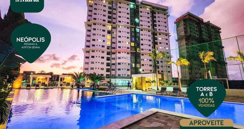 Apartamentos à venda com 90 m2 e 3 suítes a partir de R$ 580 mil - Neópolis, Natal/RN