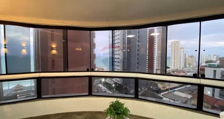 Apartamento com 3 suítes, escritório, varanda, vista mar, 3 vagas de garagem