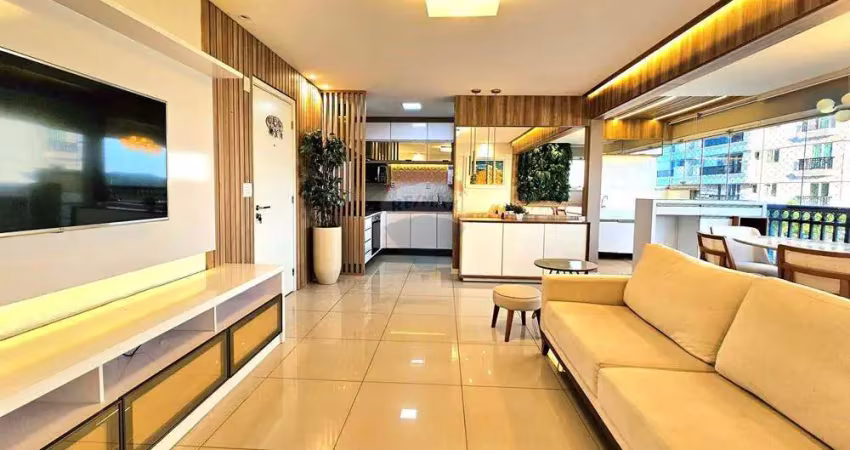 Lindo apart. mobiliado c/ 101 m² no terramaris club em ponta negra, 3 dorms. c/ suíte