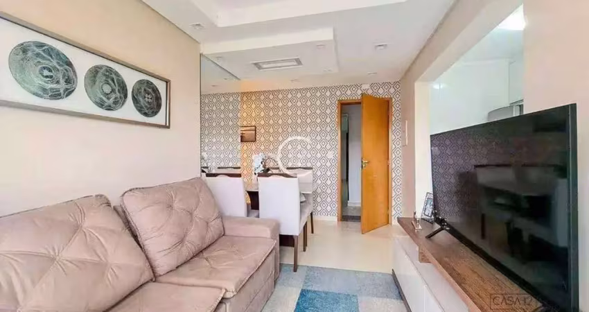 Apartamento decorado com 2 dormitórios à venda, 52 m² por r$ 408.000 - jardim satélite - são josé dos campos/sp