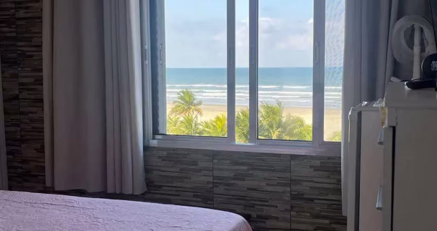 Apartamento frente mar, 1 dormitório com elevador e garagem - tupi