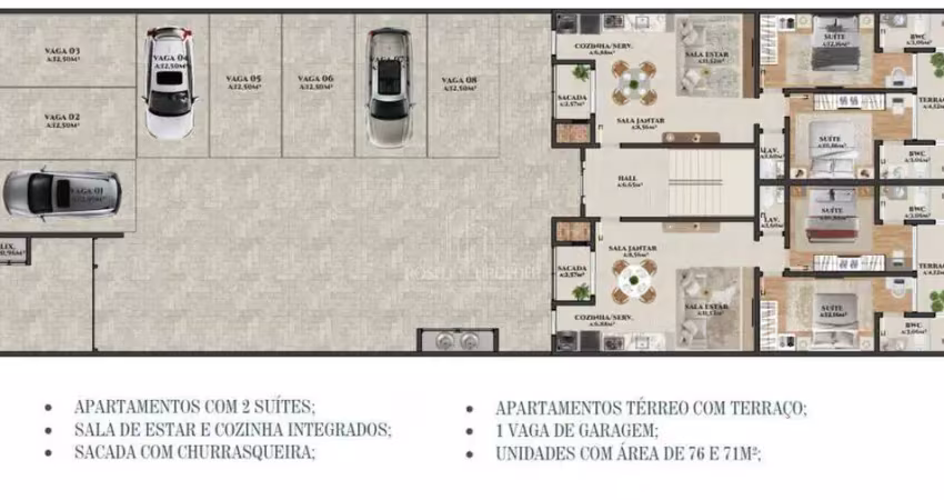 Apartamento com 2 quartos à venda no Areias, Camboriú 