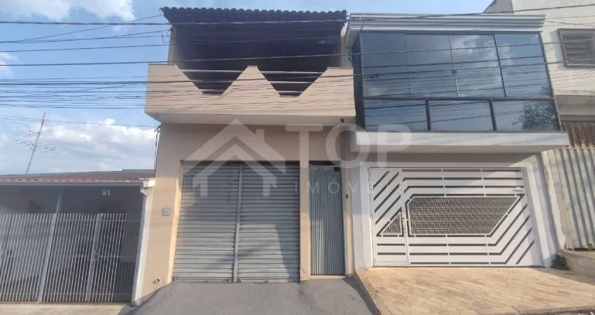 Venda ou Locação, Sobrado uso Misto, com barracão na parte inferior com 125 metros, com escritório e banheiro, parte superior casa, com 3 Dormitórios sendo uma Suíte, para Parque Delta, São Carlos