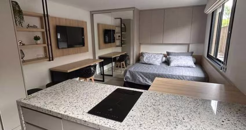 Studio mobiliado e com vaga de garagem para alugar ao lado da Puc, Prado Velho - Curitiba/PR