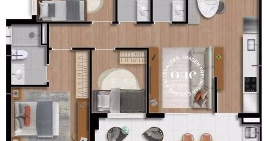 Apartamento com 3 Quartos à venda, 78 m² - Campo Belo
