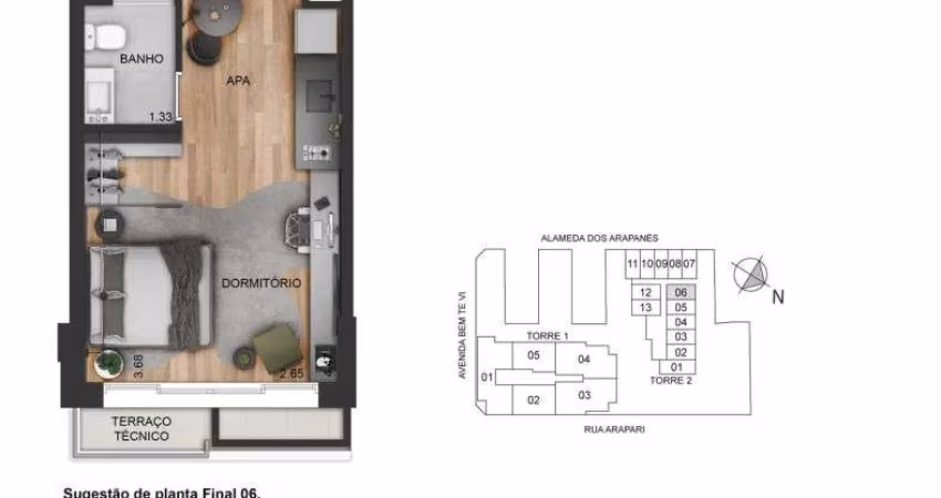 Studio de 30m² para venda Moema - São Paulo - SP