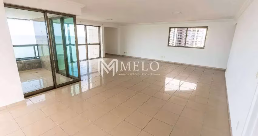 Apto. 230m2 com 4 suítes sendo 01 suíte master com closet, sala ampla para 04 ambientes com uma visão de 180° da av. boa viagem i andar alto