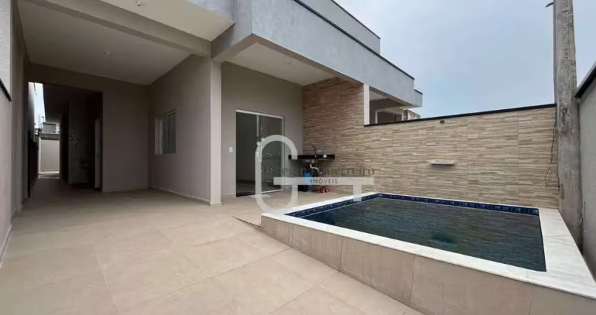 Casa com 3 dormitórios à venda, 85 m² por r$ 450.000,00 - flora rica ii - peruíbe/sp