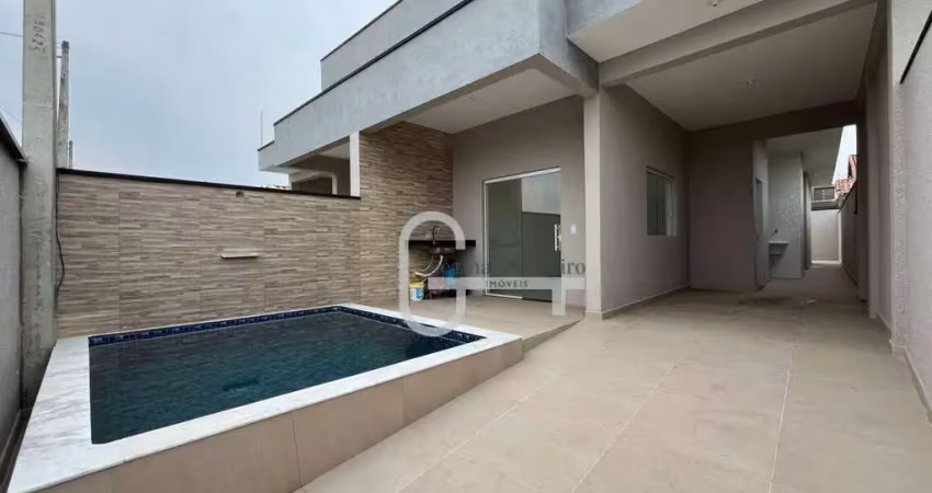 Casa com 3 dormitórios à venda, 85 m² por r$ 450.000,00 - flora rica ii - peruíbe/sp