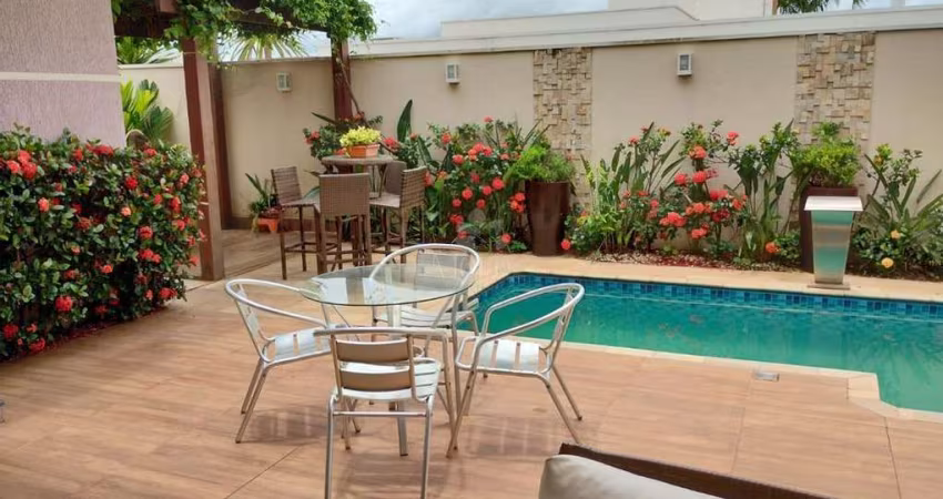 Casa à venda em paulínia, parque brasil 500, com 5 suítes, com 389 m², villa lobos