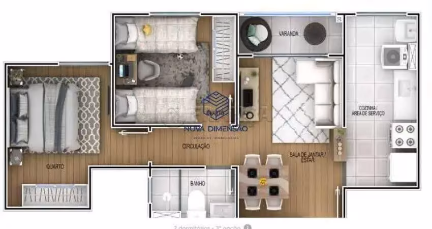 Excelente apartamento no jardim sul 46m2 *** impecável***