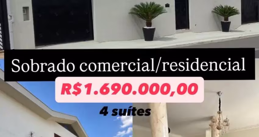 Sobrado de 550m2 misto (residencial e comercial) no jd. regina em indaiatuba/sp